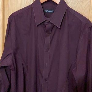 7 Diamonds L/S Dress Shirt Large Color - Wine